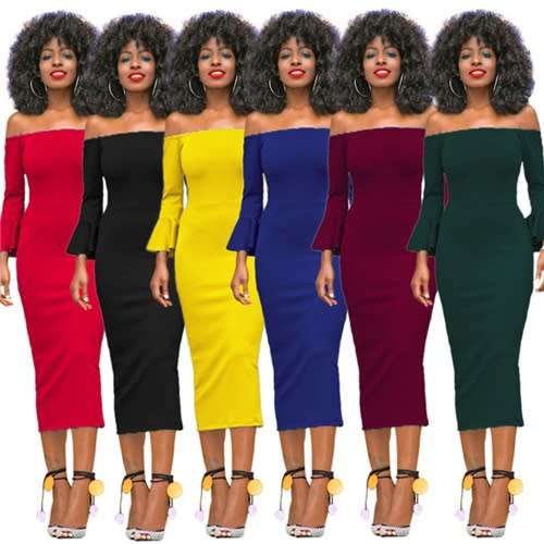 *WILD ROSE* Yellow Half Flare Sleeve Midi Dress - S/M/L/XL