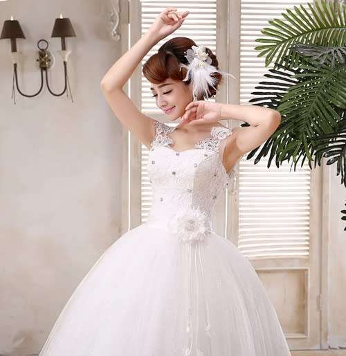 *WILD ROSE* *OFF WHITE* Lace & Flower Detail Wedding Gown Dress - Set Sizes - FREE SHIPPING!