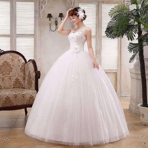 *WILD ROSE* *OFF WHITE* Lace & Flower Detail Wedding Gown Dress - Set Sizes - FREE SHIPPING!