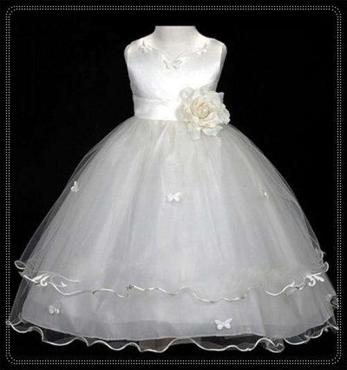 **IN STOCK** NEW Party Flowergirl Pageant  Dress WHITE (Age 8-9) - FREE SHIPPING