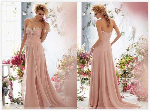 BRIDESMAID/EVENING/PARTY DRESS - BLUSH - Set Sizes - FREE SHIPPING!