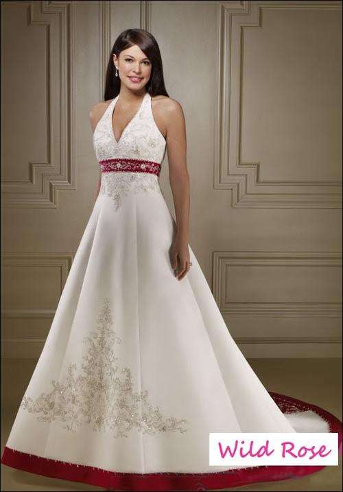 BRAND NEW WEDDING DRESS - WHITE & RED - Set Sizes - FREE SHIPPING!