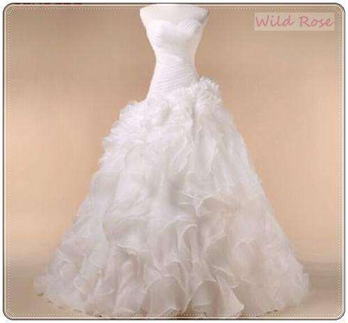 STUNNING ORGANZA BRAND NEW WEDDING DRESS - WHITE OR IVORY - FREE SHIPPING!