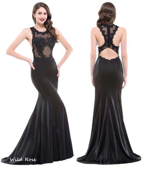 *INSTYLE COLLECTION* BLACK SEXY DRESS WITH LACE DETAIL Prom Gown Evening Party/Matric Long Dress