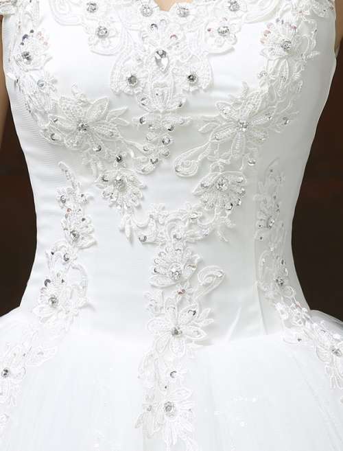 *WILD ROSE* *OFF WHITE* Lace Beaded Bodice Wedding Gown Dress - Set Sizes - FREE SHIPPING!