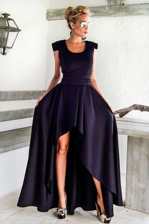 *LOCAL STOCK* Clearance! Navy Sophisticated Party Queen High Low Dress - MEDIUM