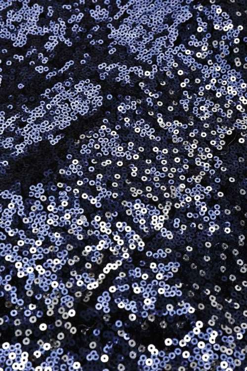 *WILD ROSE* Sexy Blue & Silver Bling Sequins One Shoulder Evening Dress - S/M/L/XL