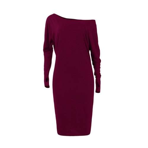 *WILD ROSE* Red Wine Long Sleeve Midi Dress - S/M/L/XL