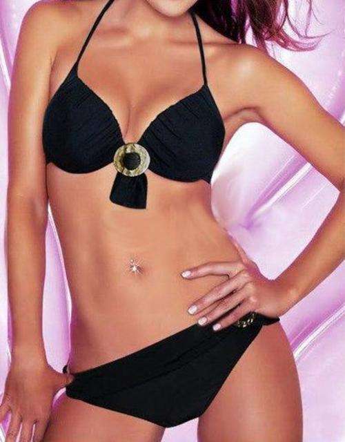 NEW BLACK BIKINI SWIMSUIT SWIMWEAR COSTUME- SIZE M - FREE SHIPPING!