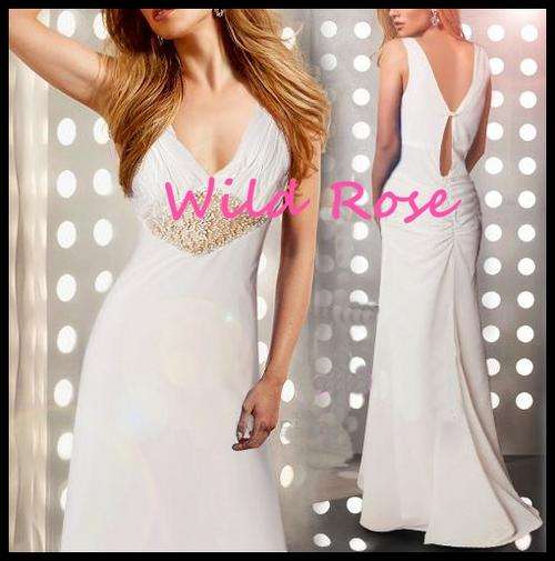 NEW Hot Maid Of Honour Wedding Evening Dress 16 / 40 Off White - FREE SHIPPING