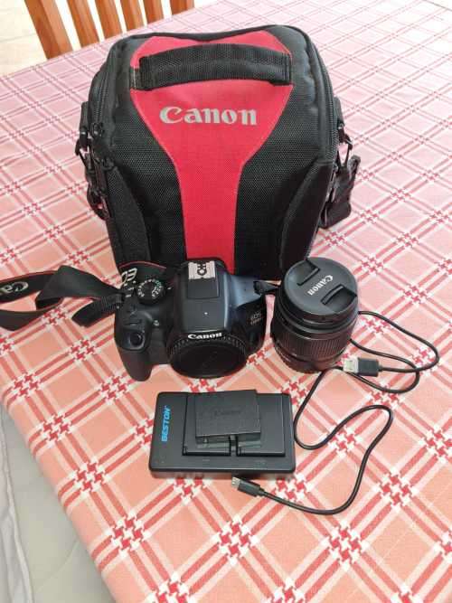 CANON EOS 1300D Digital SLR camera, 18-55mm lens-18Mp WITH EXTRAS