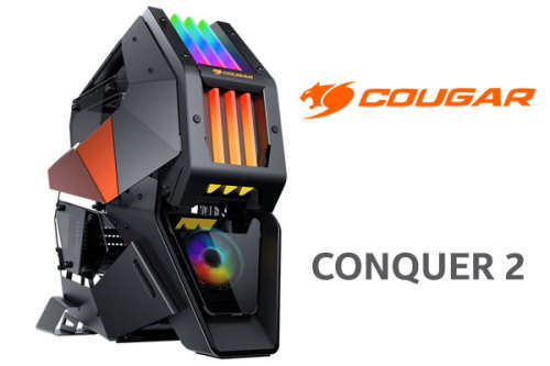 Cougar Conquer 2 ATX Full Tower Gaming Case / Distinctive Metal Frames / Eye-catching Design