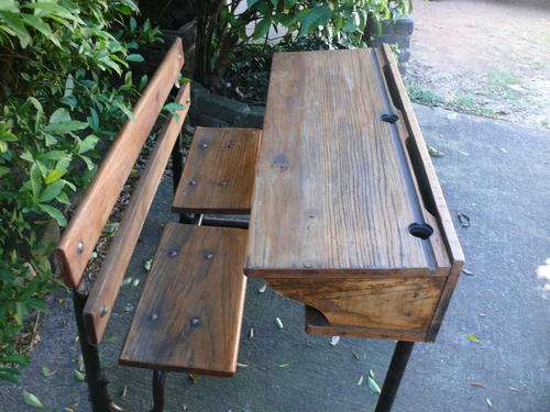 Oak school desk