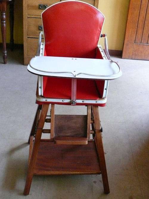 Stunning old baby high-chair