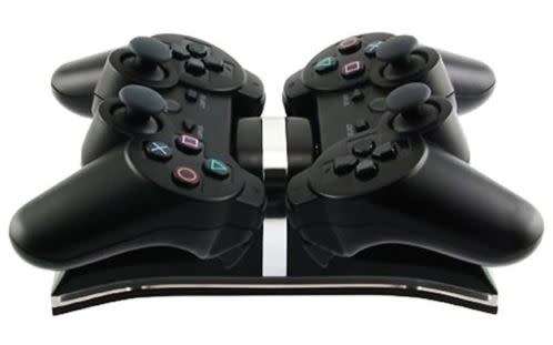 PS3 Blue Light Dual Docking Station for PS3 Controller
