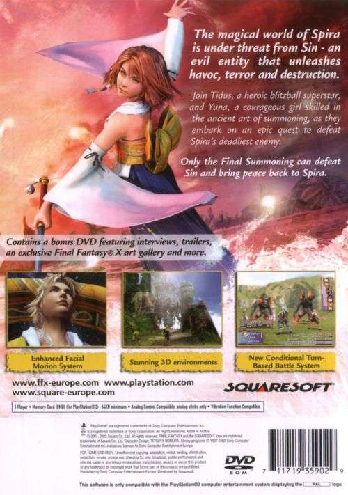 Final Fantasy X PS2 Game