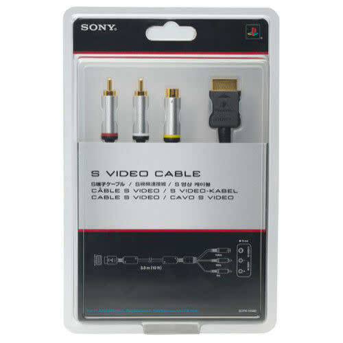 Sony Playstation TV/AV Connection S-Video Cable/Lead for PS1 PS2 PS3 Gold Plated