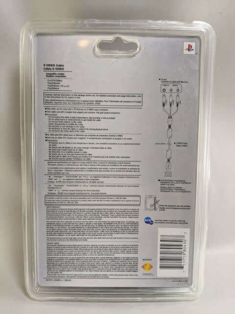 Sony Playstation TV/AV Connection S-Video Cable/Lead for PS1 PS2 PS3 Gold Plated