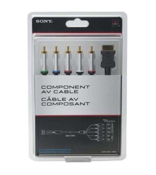 Sony Playstation TV/AV Connection Component Cable/Lead for PS2 or PS3 Gold Plated