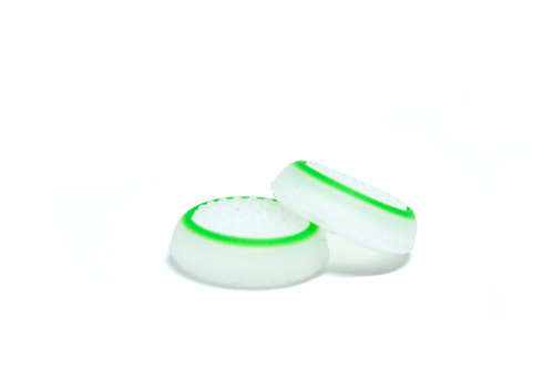 Universal Thumb Grips / Anologue Grips / Anologue Covers (2 pack - Clear with Green Ring)