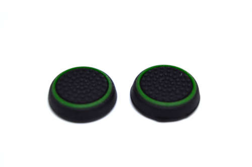 Universal Thumb Grips / Anologue Grips / Anologue Covers (2 pack - Black with Green Ring)