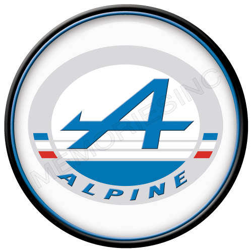 Alpine  Classic Logo - Round Metal Sign