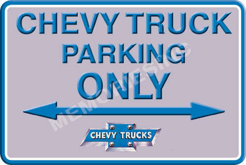 Chevy Truck Only - Landscape - Classic Metal Sign