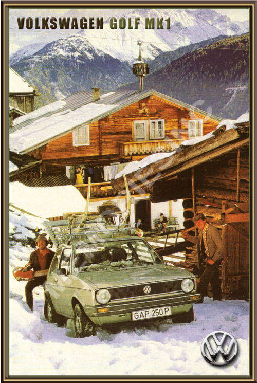 VW Golf MK1 - Classic Metal Sign