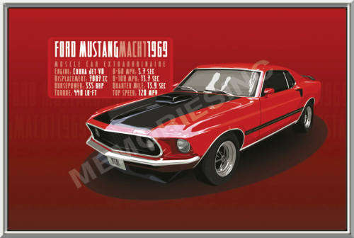 Mustang Mach 1 (1969) - Classic Metal Sign