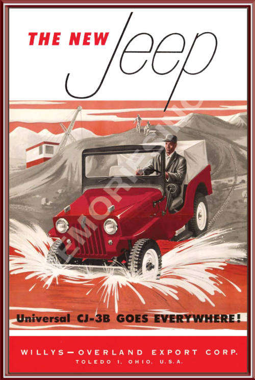 Jeep CJ-3B - Goes Anywhere - Classic Metal Sign