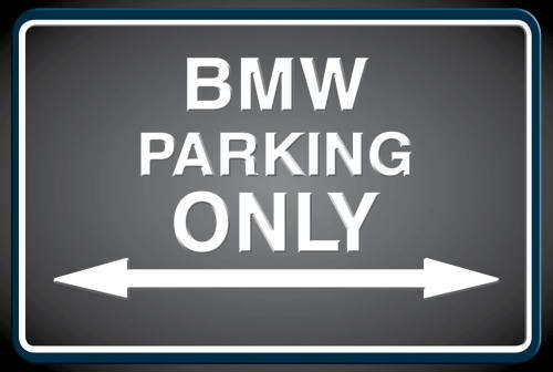 BMW Parking Only - Landscape Classic Metal Sign