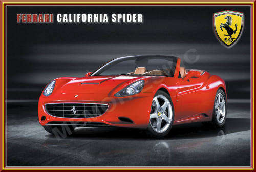 Ferrari California Spider - Classic Metal Sign