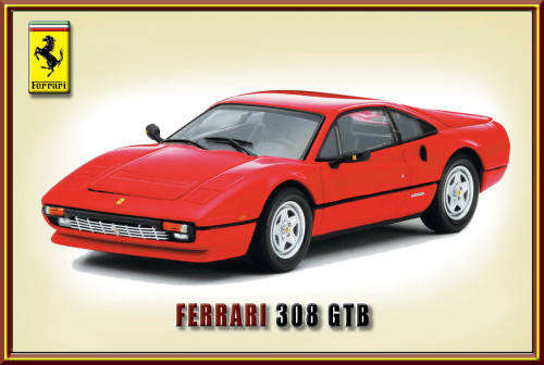 FERRARI 308 GTB - Classic Metal Sign