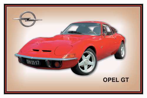 Opel GT (70's) - Classic Metal Sign