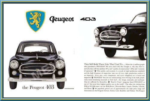 Peugeot 403 (57) - Classic Metal Sign