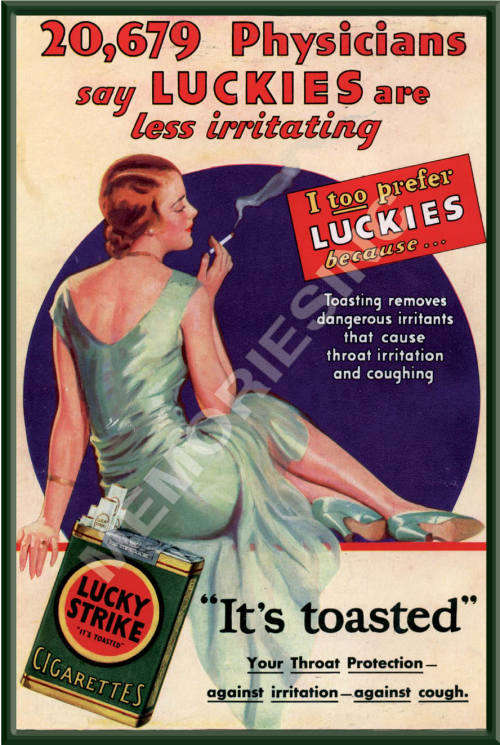 Luckies - Toasted - Classic Metal Sign