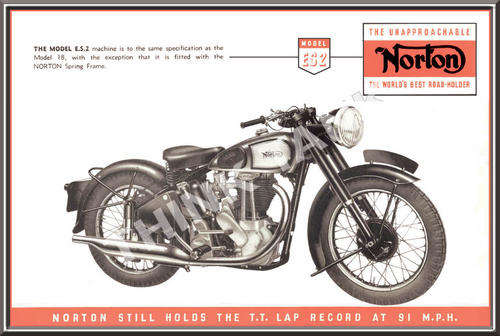 Norton Model ES2 (1948) - Classic Metal Sign