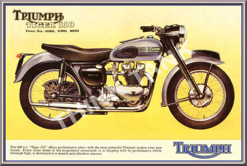 Triumph Tiger T110 (B) Metal sign