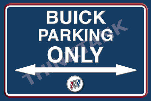 Buick Parking Only - Landscape - Classic Metal Sign