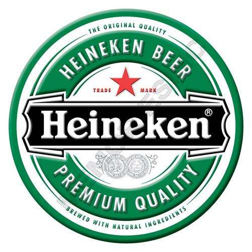 Heineken Round Metal Sign