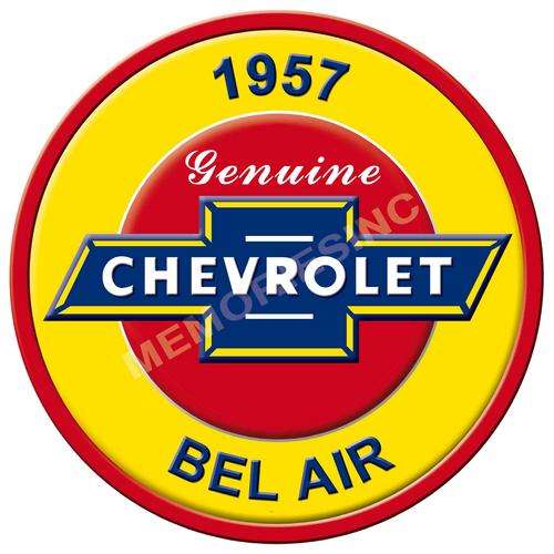 Chevy Belair (1957) - Classic Round Metal Sign