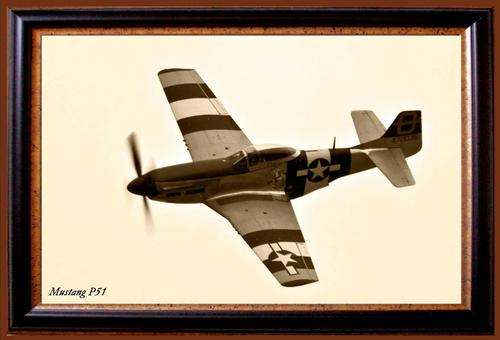 Mustang P51 (Sepia) - Metal Sign