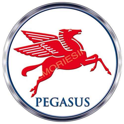 Pegasus  - Round Metal Sign