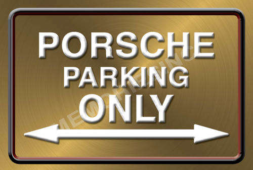Porsche Parking Only (Landscape) - Metal Sign