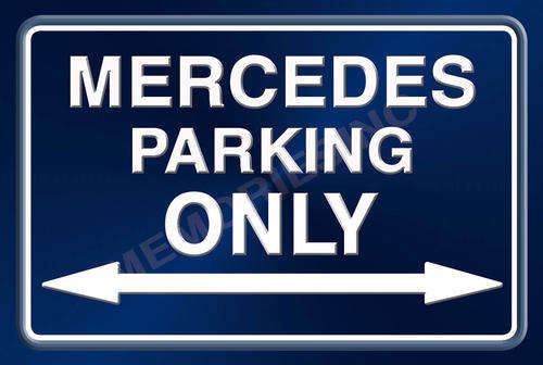 Merc Parking Only (Landscape) - Metal Sign