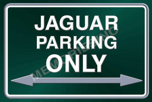 Jaguar Parking Only (Landscape) - Metal Sign