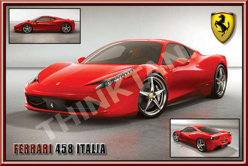 Ferrari 458 Italia (2011) - Classic Metal Sign
