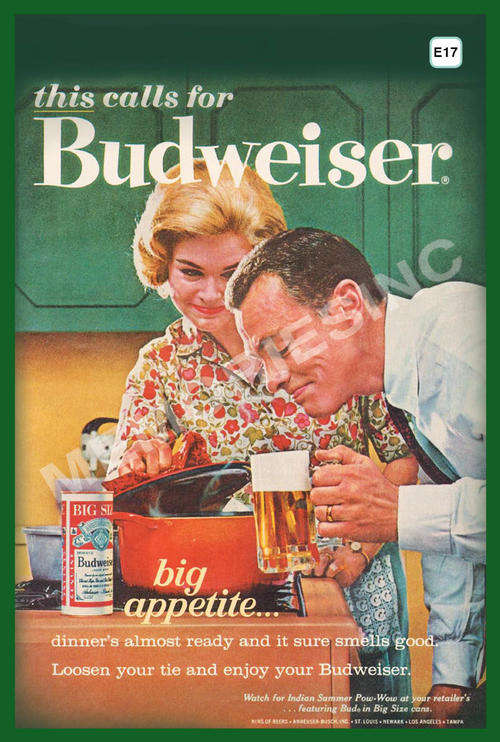 Budweiser Advert - Classic Metal Sign