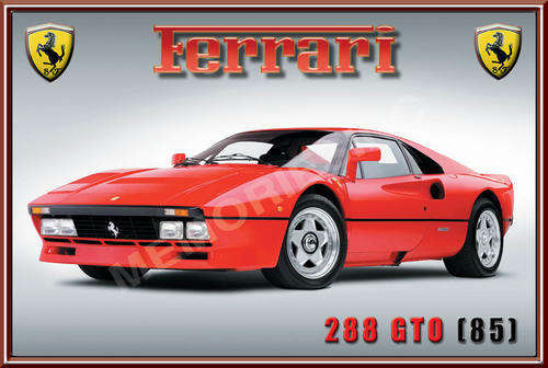Ferrari 288 GTO (85) - Classic Metal Sign