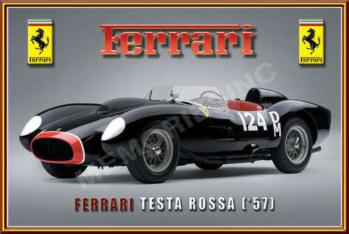 Ferrari Testarossa (1957) - Classic Metal Sign